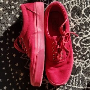 All Red Vans Size 9 W